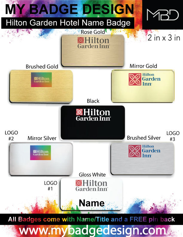Thumbnail: Hilton Garden Inn 2 in x 3 in Name Badge