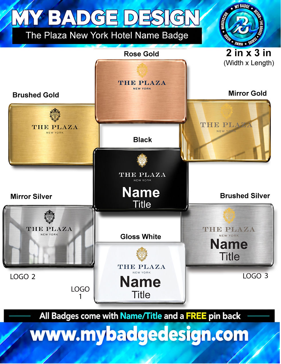 Thumbnail: The Plaza Hotel Name Badge