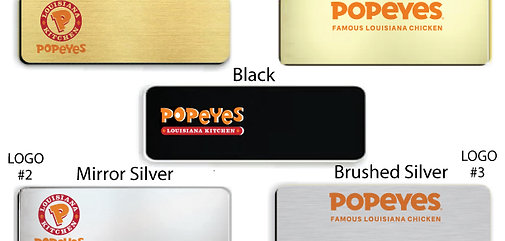Popeyes Employee Name Badge