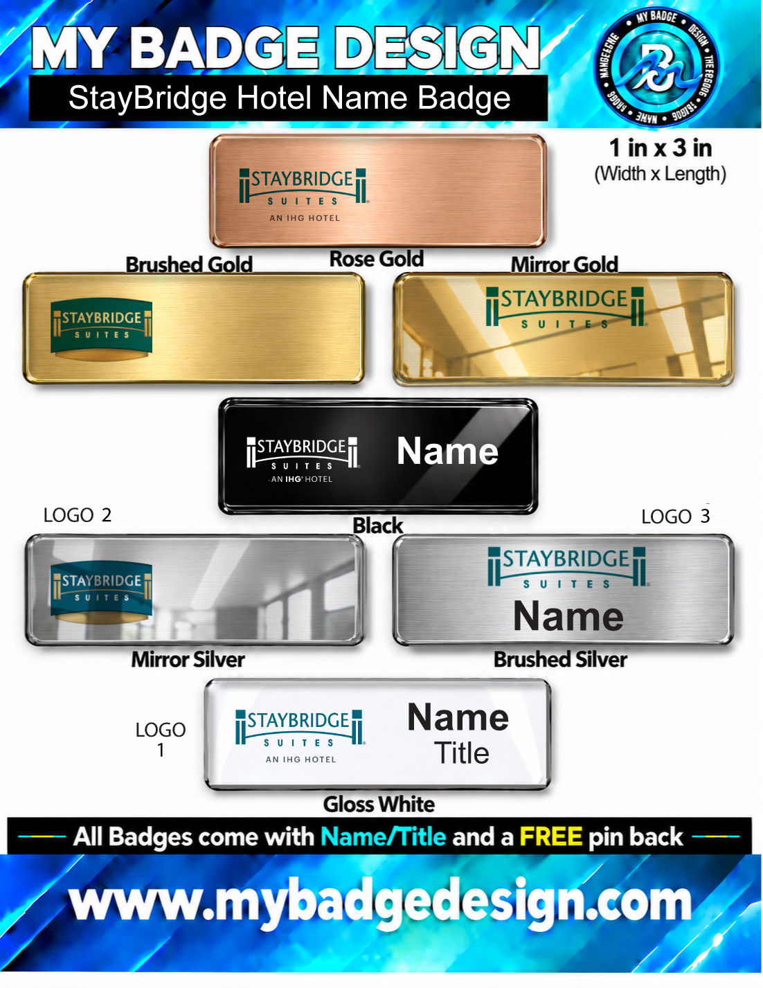 Staybridge Hotel Name Badge