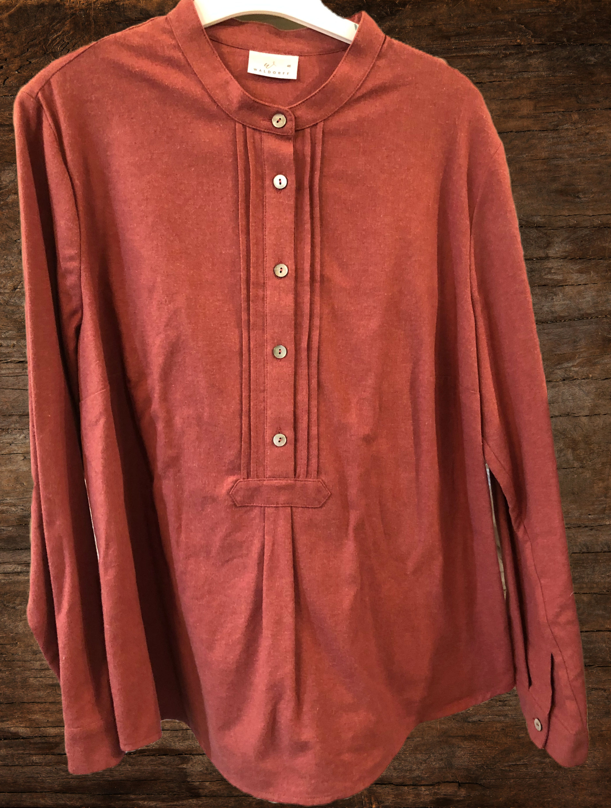 Damen Pfoadbluse rostrot