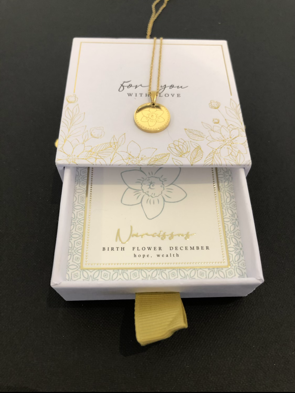 Miniaturbild: Birthflower Kette DEZEMBER gold 