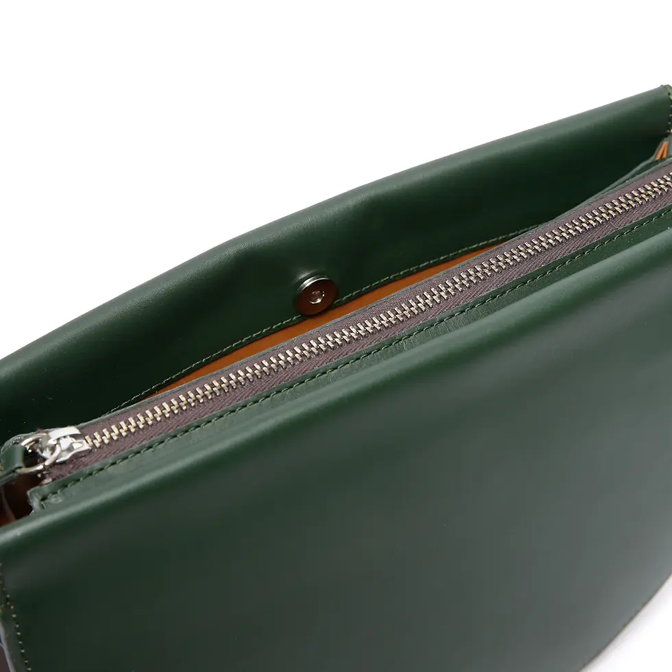 Thumbnail: Hadscha Ledertasche Martha grün 