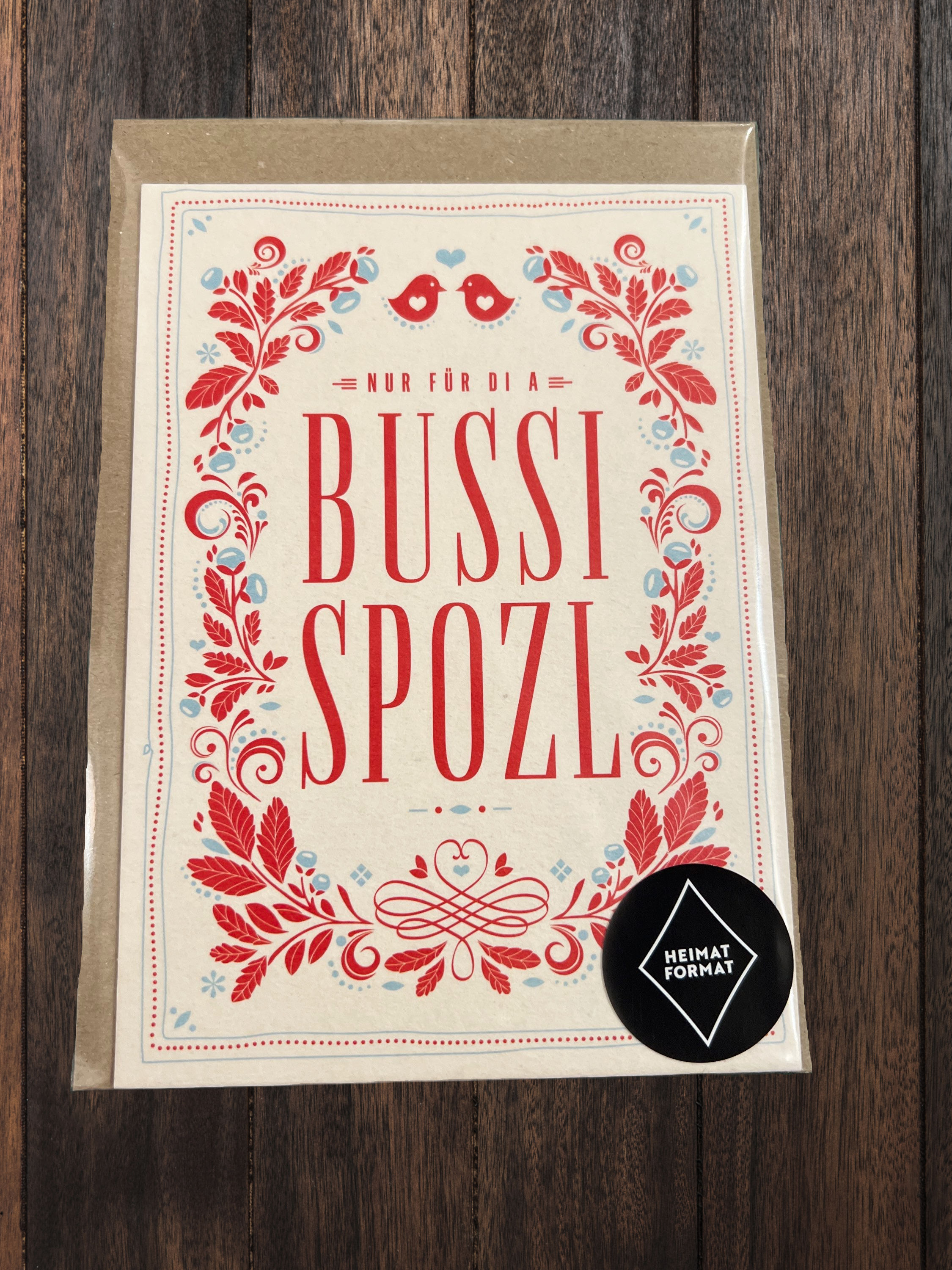 Grußkarte Bussi Spozl