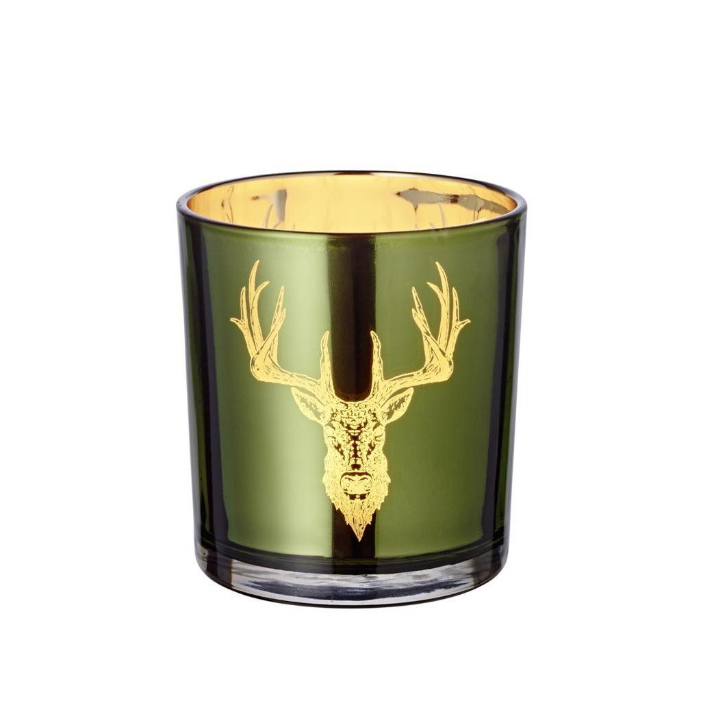 Windlicht PLATZHIRSCH klein 8 cm