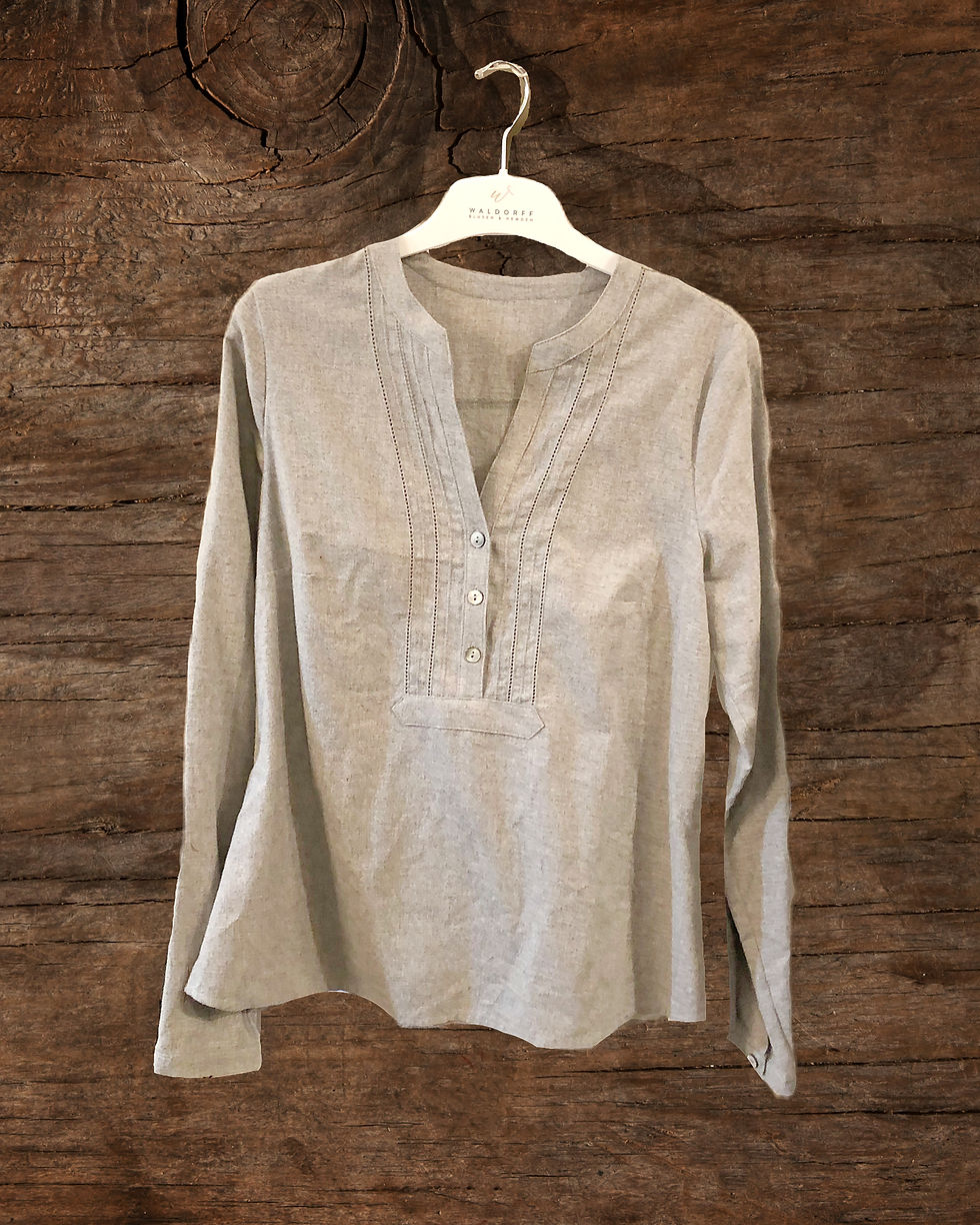 Damen Pfoadbluse Hellgrau