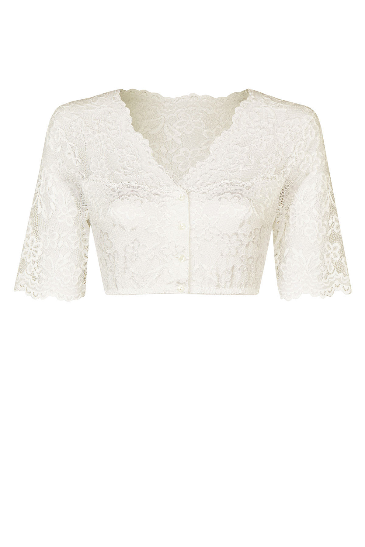 Dirndlbluse halbarm champagner