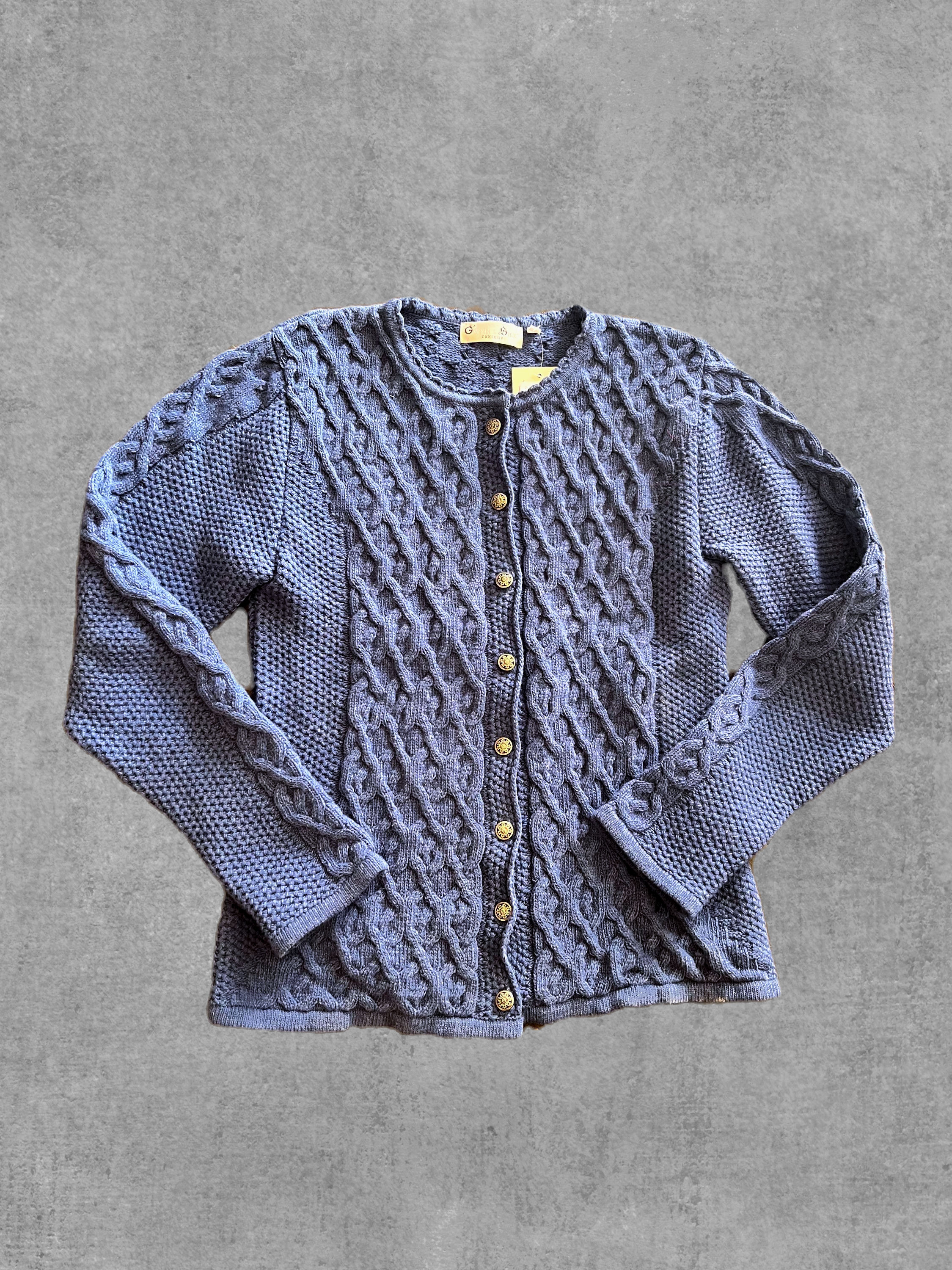 Trachtenstrickjacke jeansblau für Damen