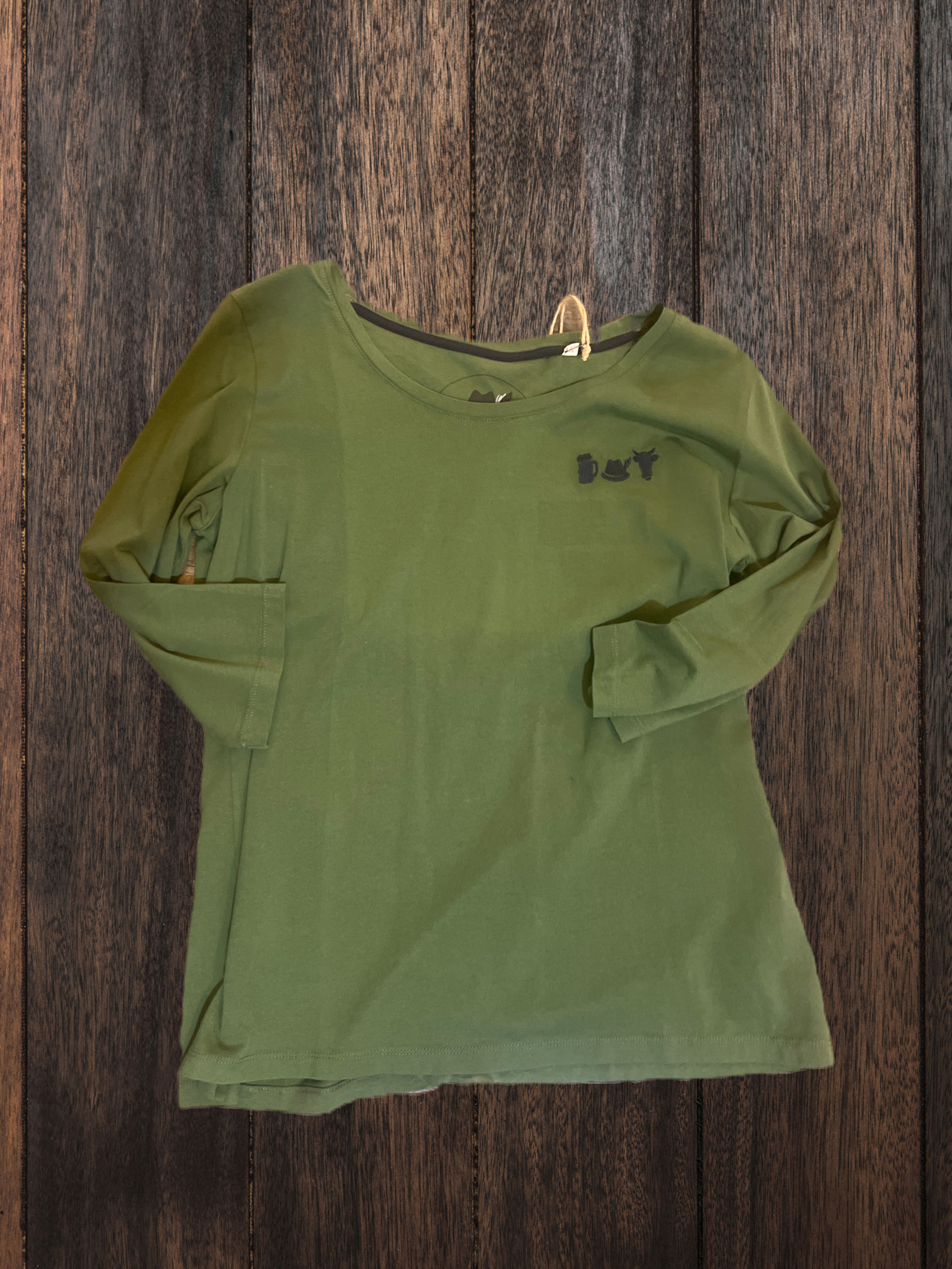 Damenshirt 3/4 Arm Grün