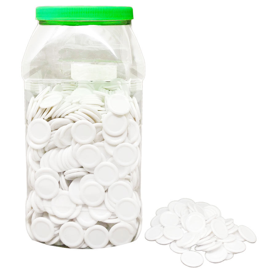 Kilo de fichas Educatodo color blanco