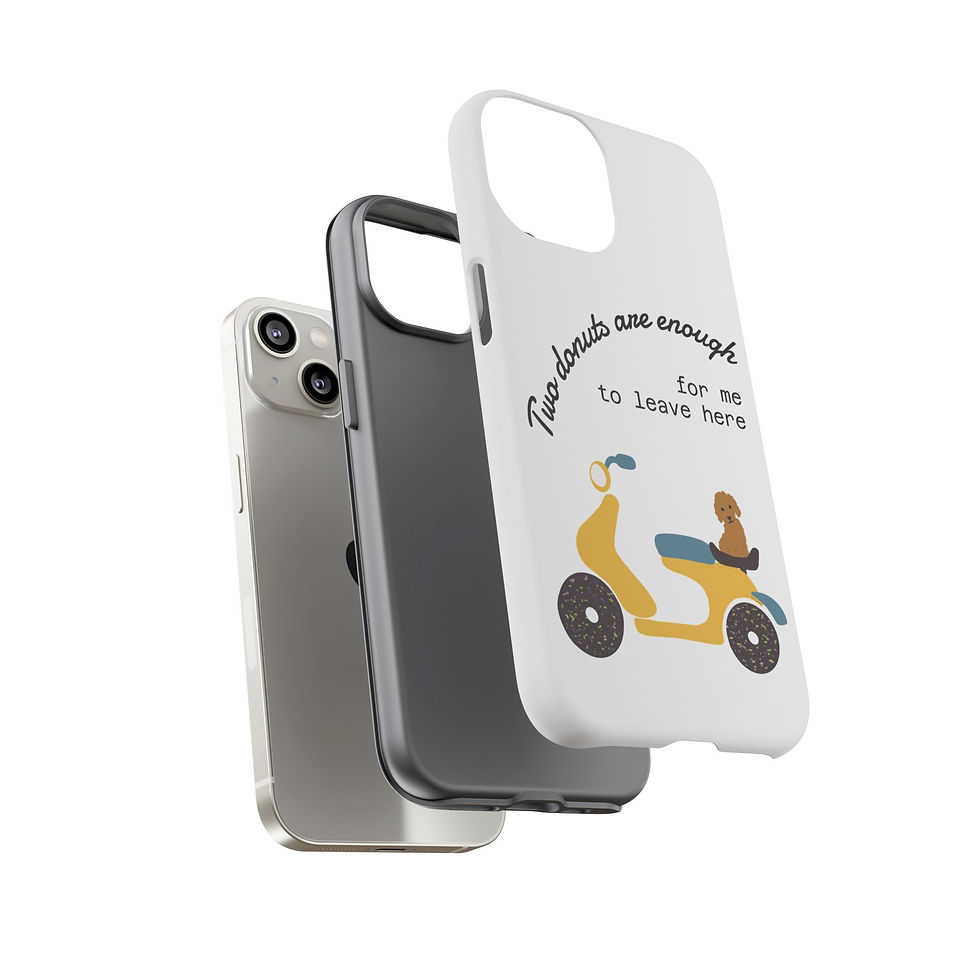 Küçük resim: Copy of Phone Case - Donuts and Dog Tough Case