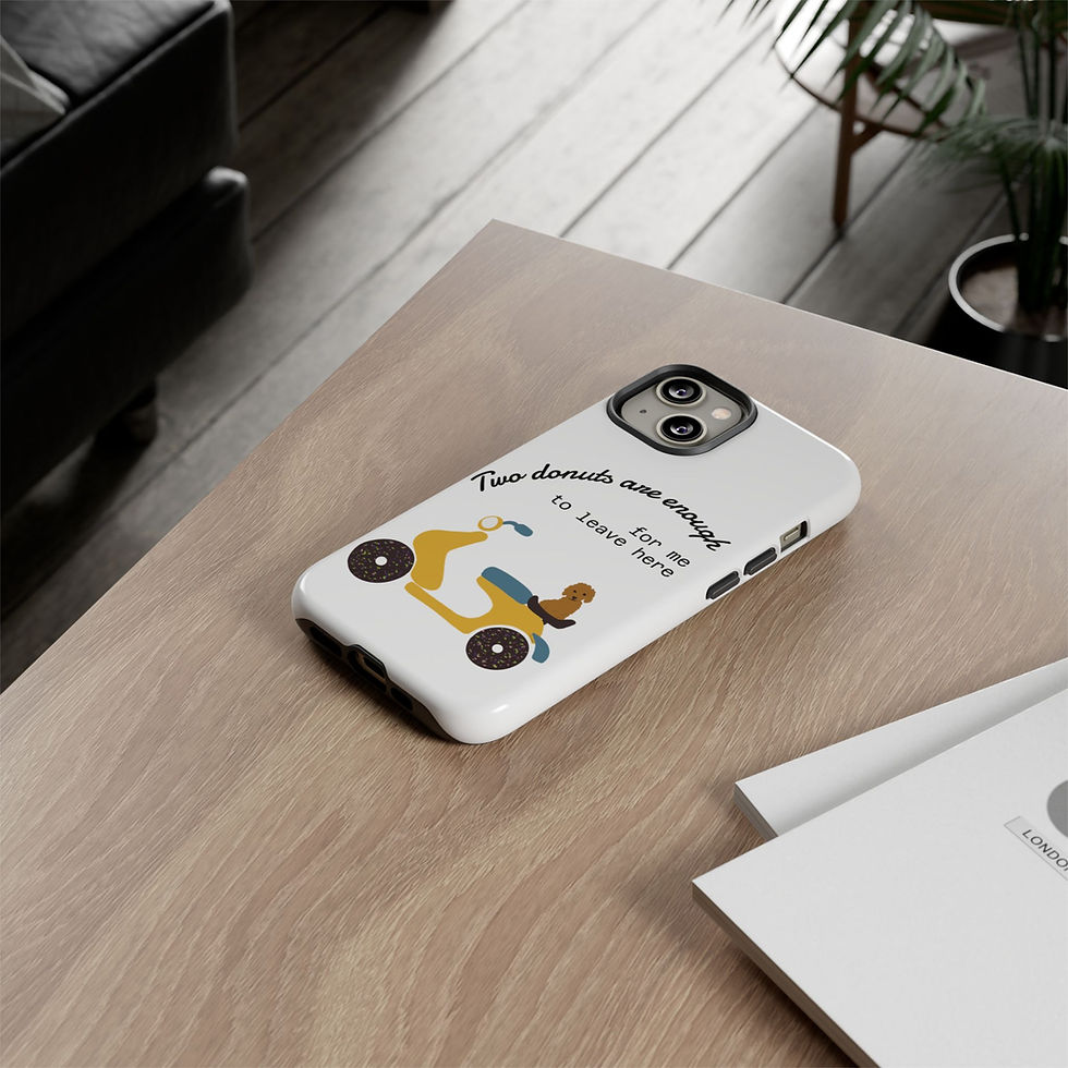 Küçük resim: Copy of Phone Case - Donuts and Dog Tough Case