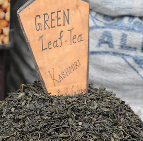 Té de hojas verdes de Cachemira