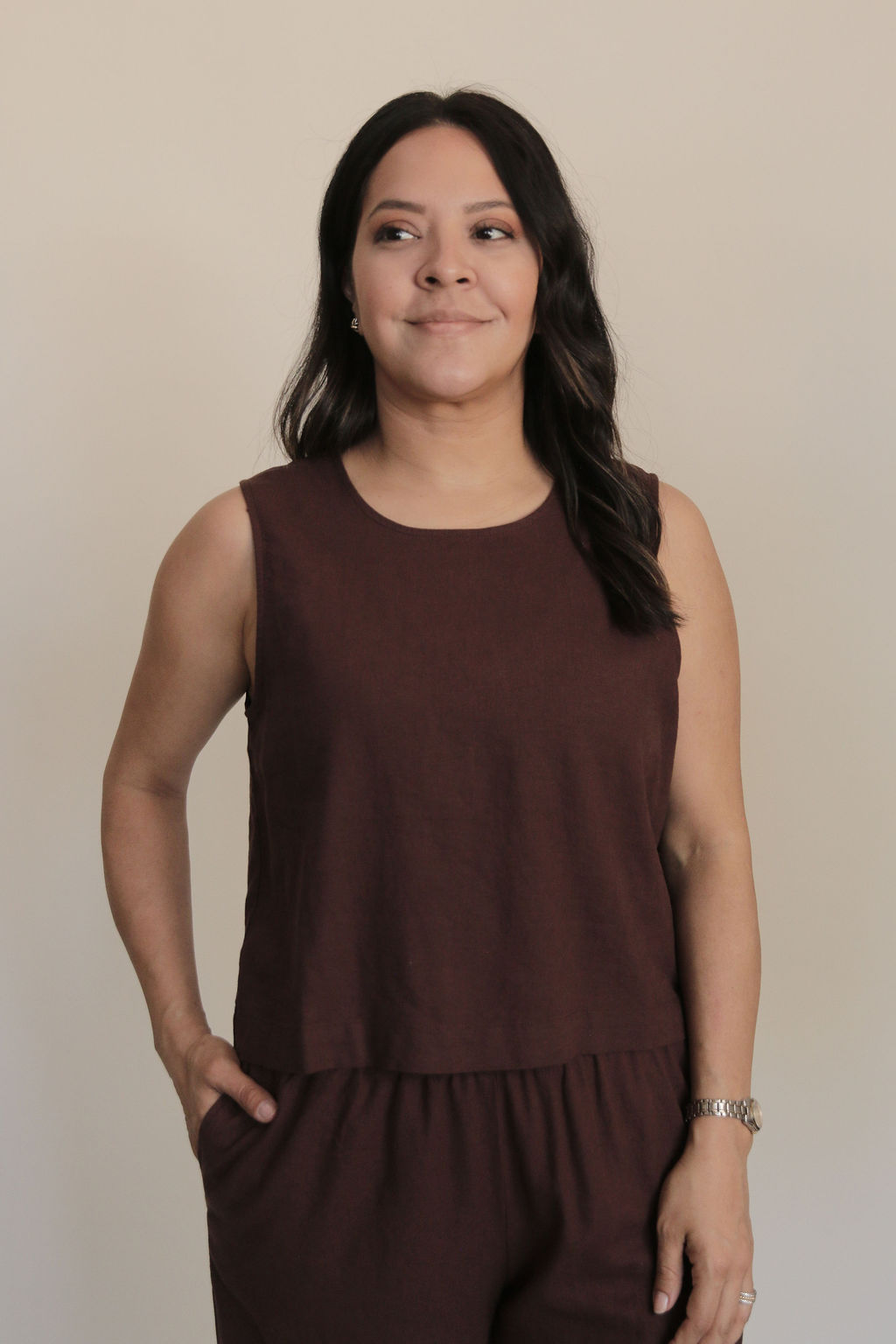 The Sloane Linen Tank