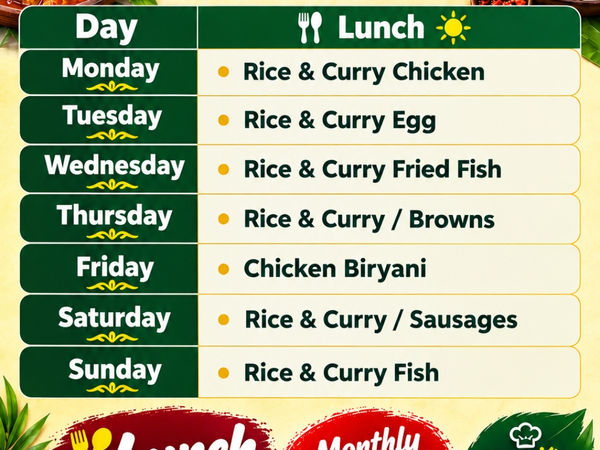 Taste King Sri Lankan Mess Monthly Lunch Subscription