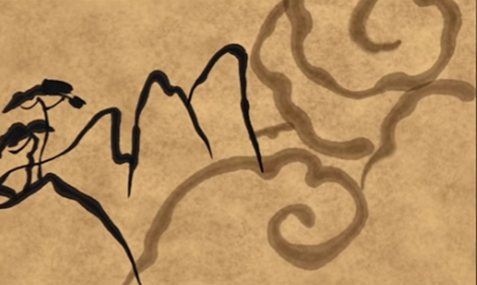 Appendix3a: Scene3, inkbrush painting, (Mulan 1998)