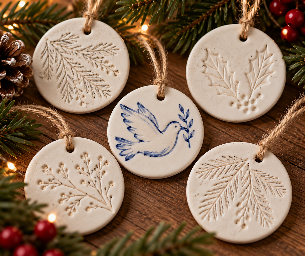 PORCELAIN CHRISTMAS DECORATIONS with ceramicist Kate Allsop