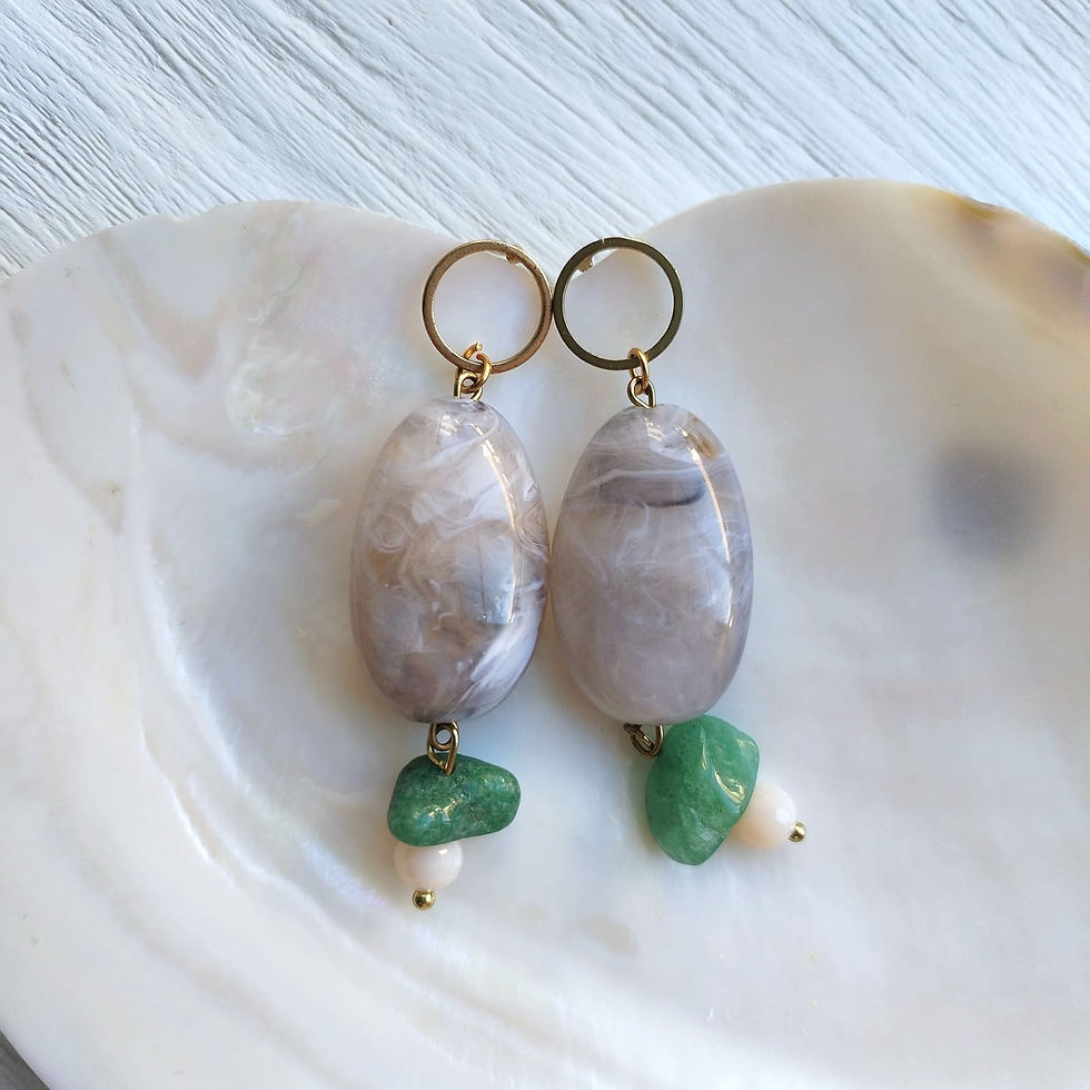 Thumbnail: BRONNOYSUD - Stone earrings