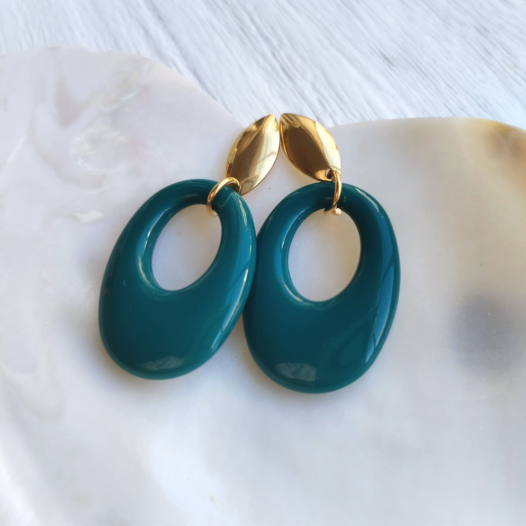 Beave - Pendientes con pieza petroleo - COOL