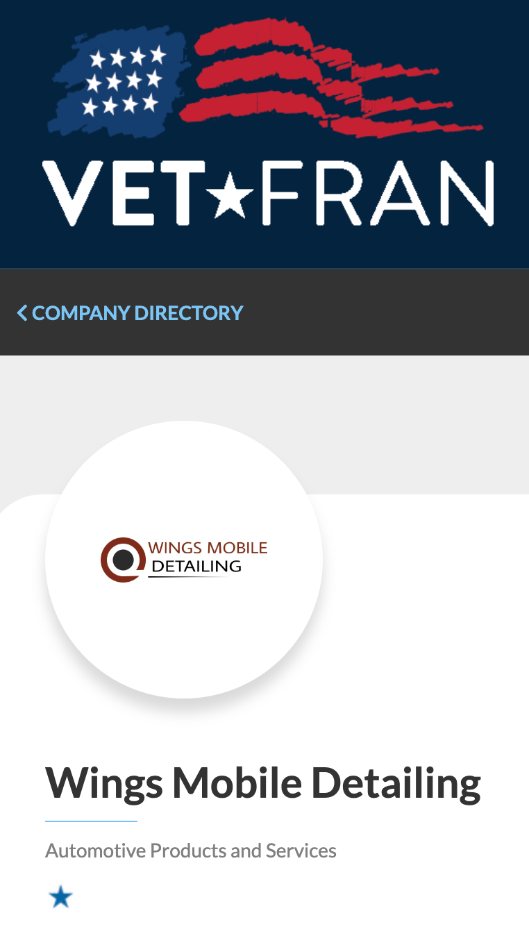 Franchise opportunity slogan for veterans