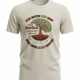 Custom family reunion t-shirt with personalized design by Made By Que