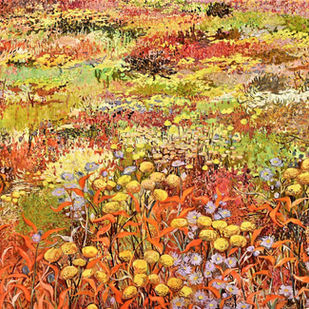 Greenbridge Gallery - Nat Ward High Country Wild Flowers #1 landscape artwork by Australian artist Nat Ward