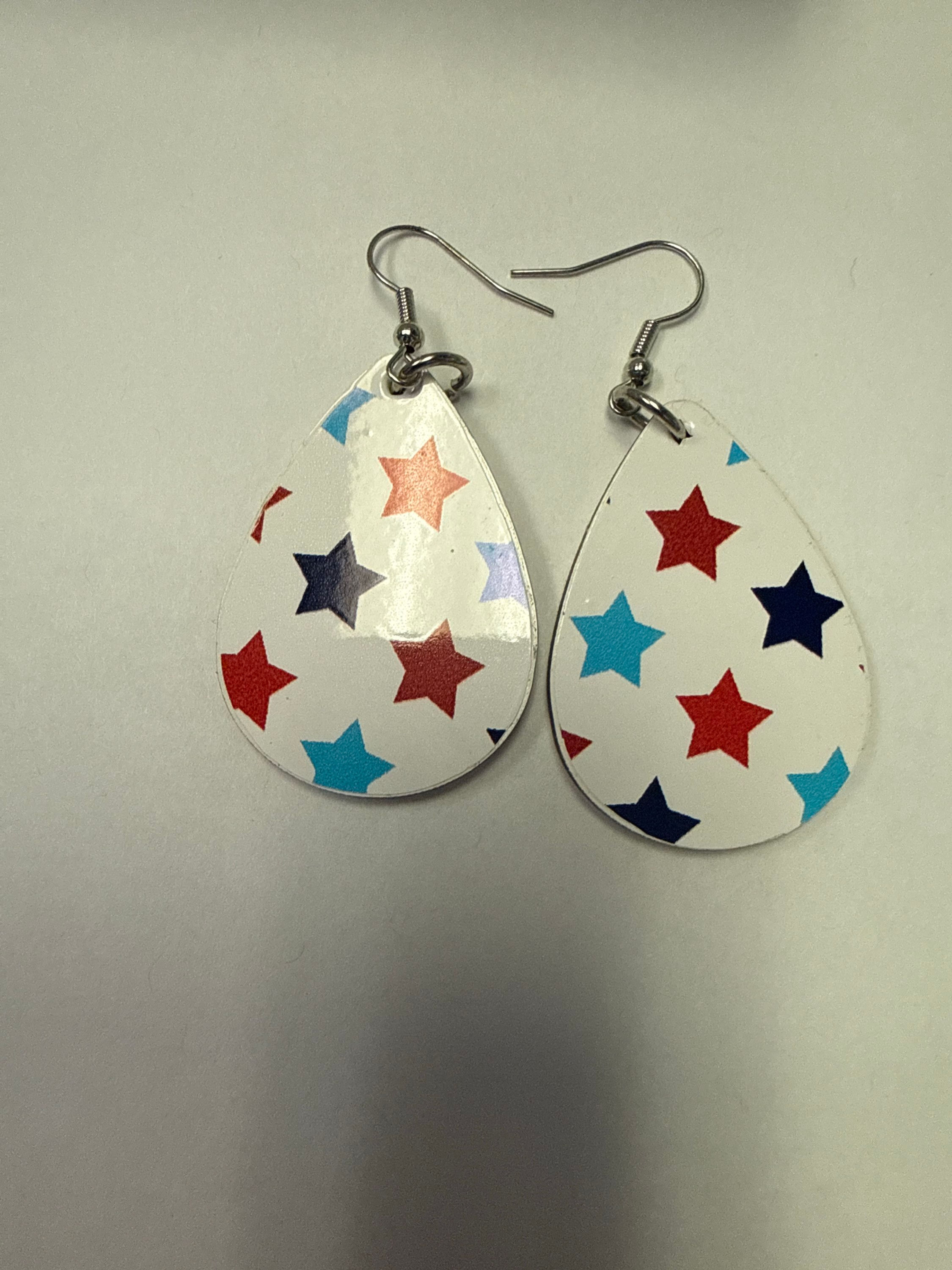 Patriotic star earrings 