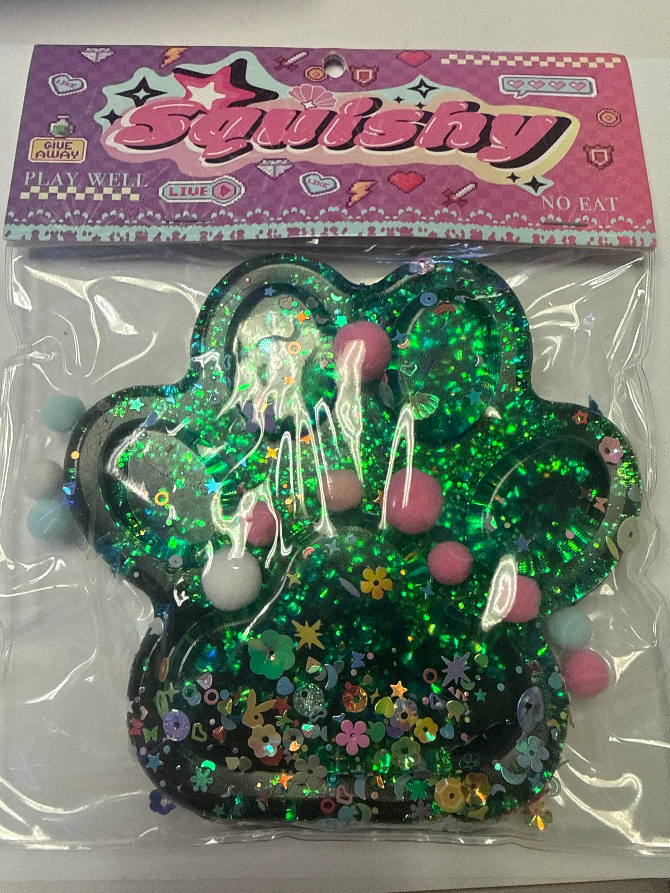 Teal Paw Print Squishy