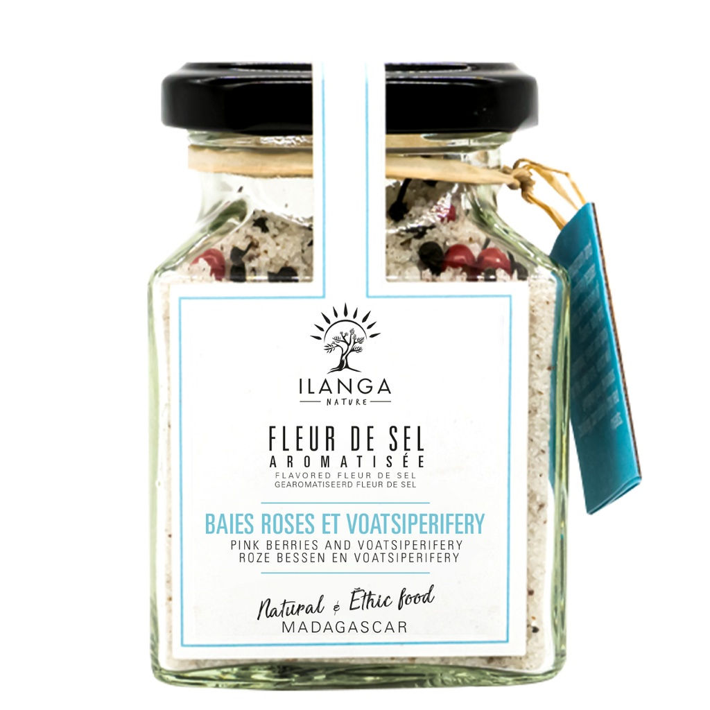 Fleur de Sel à la Baie Rose & au Poivre Sauvage 175g Madagascar