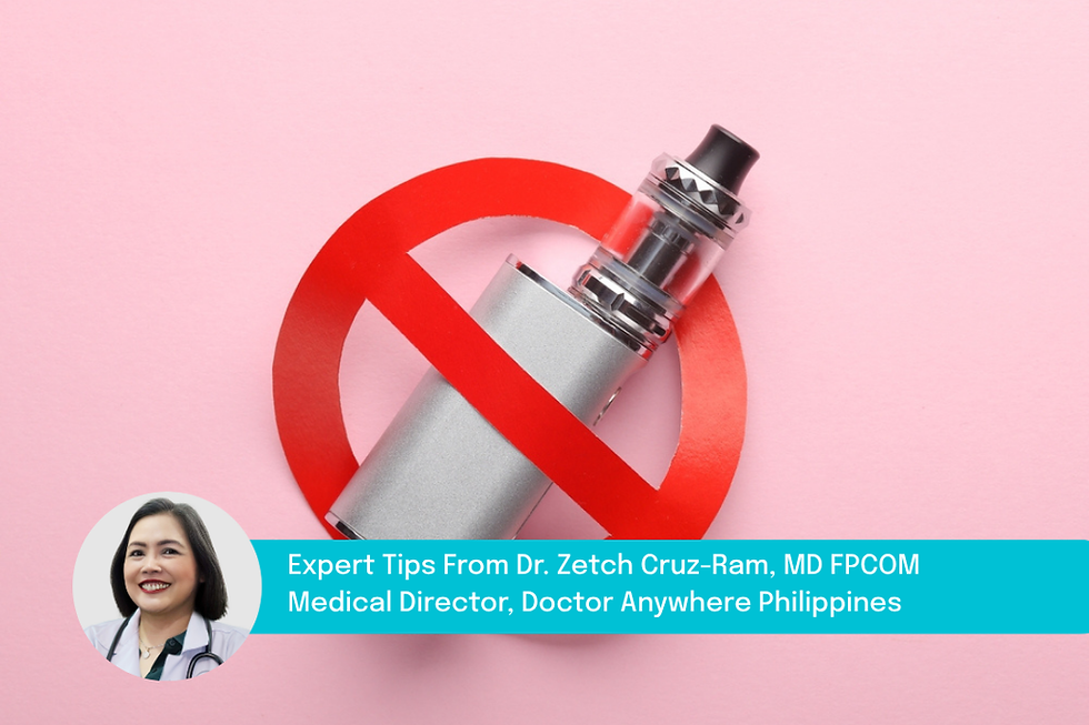 No to vaping or smoking