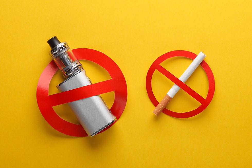 no to vaping and cigarette smoking