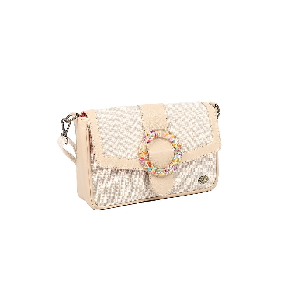 Miniature : Sac bandoulière Nougat NOU-LP-02 Natural Lili Petrol