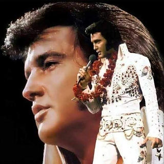 Elvis in Hawaii wearing his Aloha suit as featured in Brilliant-Online