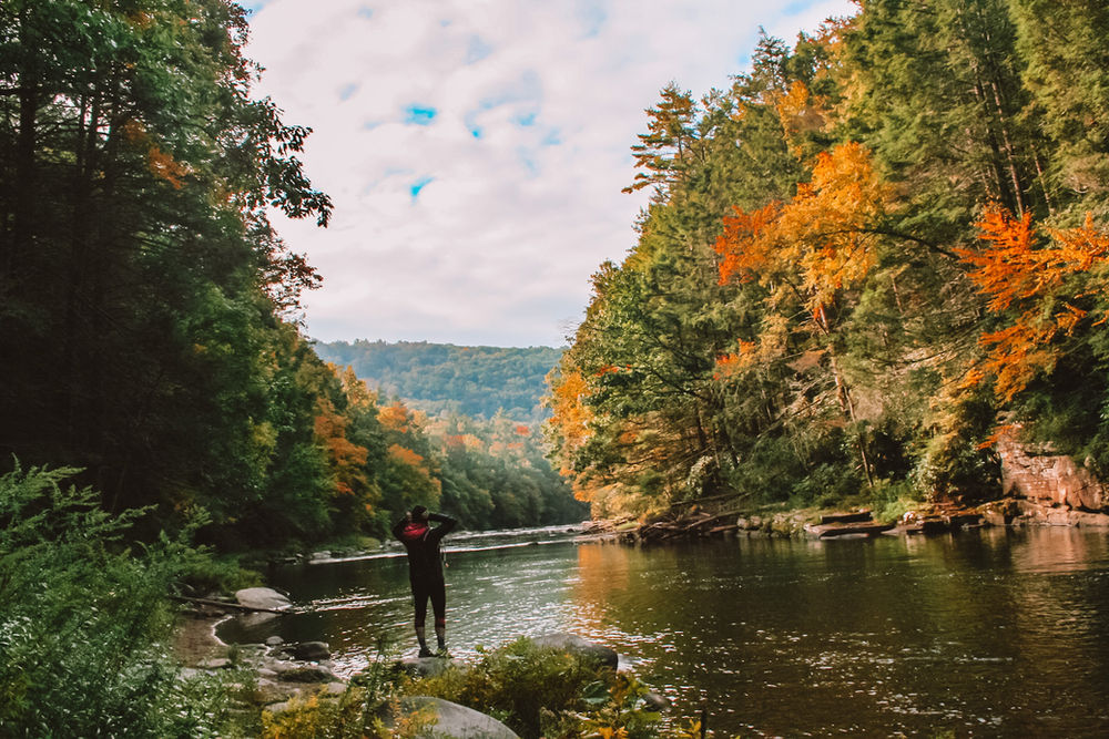 Neversink River Waterfall Foliage Hike