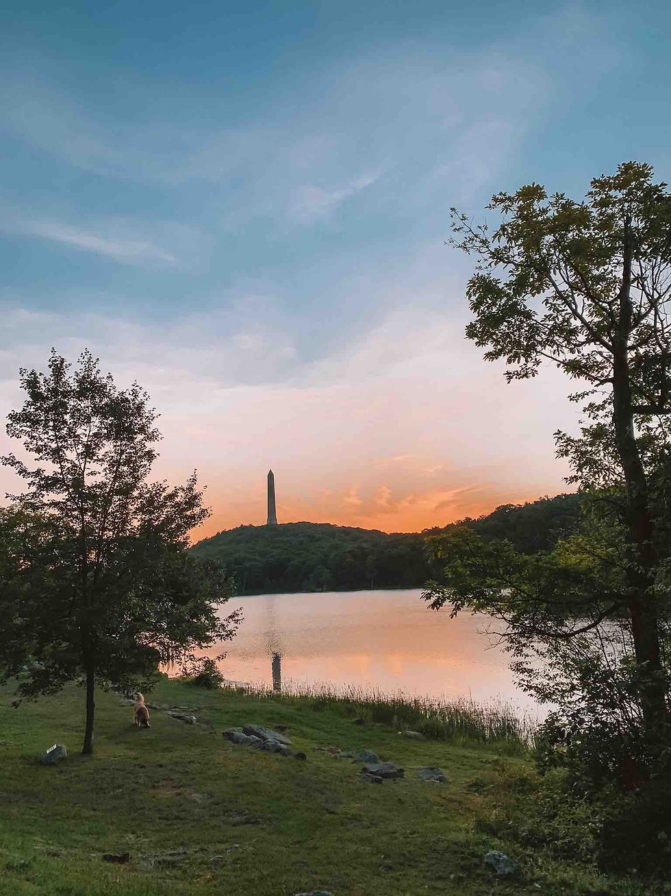 Sunrise hikes are the best. High Point Monument has the best sunrise view in New Jersey.