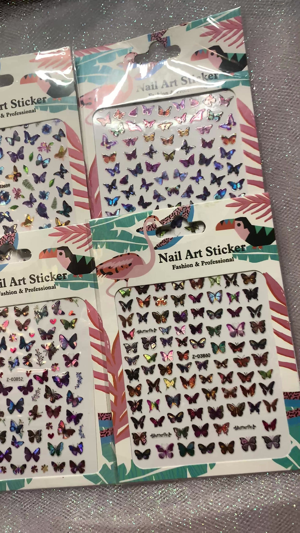 Thumbnail: 4pc Holographic butterflies