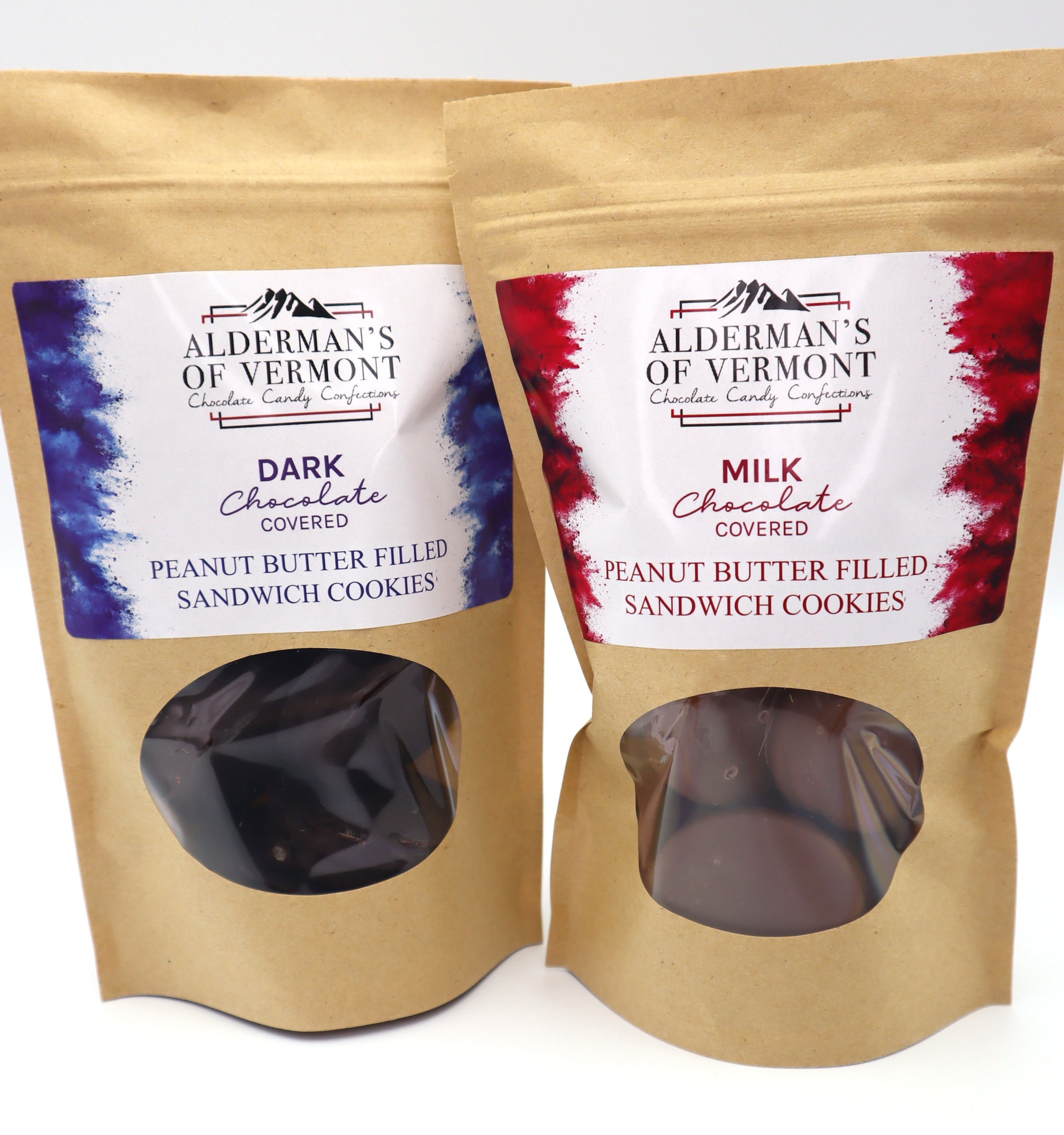 Milk or Dark Chocolate Covered Peanut Butter Sandwich Cookies