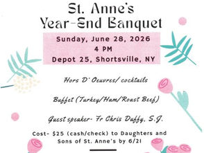 Daughters & Sons of St. Anne's Banquet