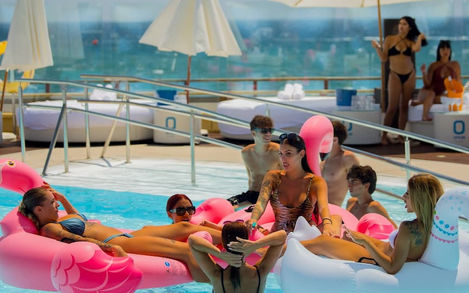 Opium Beach Club Marbella hen party photos Spain Costa del Sol