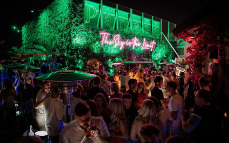 Pangea rooftop club Puerto Banús VIP table hen party Spain