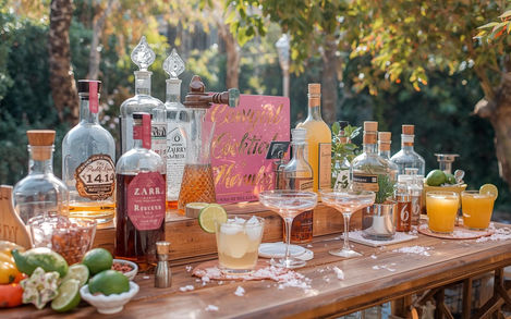 Pink cowgirl hen do villa party decorations in Marbella