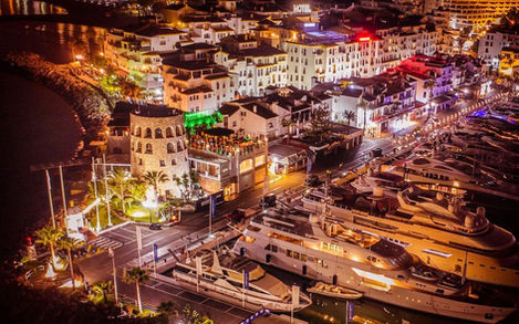 Hen party bottle service Pangea rooftop Puerto Banús Costa del Sol