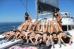 Bride tribe VIP catamaran celebration Marbella Costa del Sol Spain