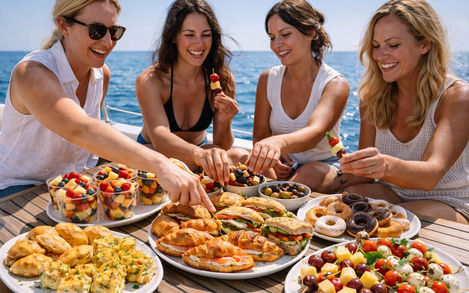 tapas boat catering Marbella hen party snack platter