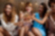 Hen party group enjoying a meal at a luxury Marbella restaurant