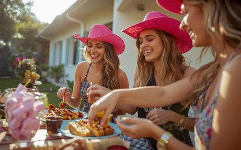 Last Hoedown whisky and rum cowgirl cocktails at hen do in Spain