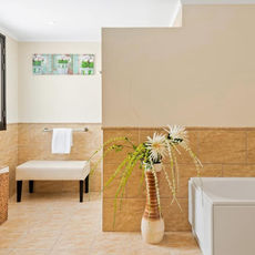 Modern bathroom in a Marbella villa