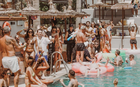 Max Beach pool beds reserved hen party group booking