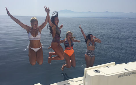 Float Fizz private hen cruise Puerto Banús Costa del Sol Spain