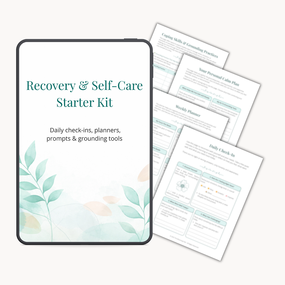 Recovery & Self-Care Starter Kit with planners & prompts
